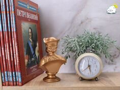 Статуэтка бюст Петр Первый, 14 см, темная бронза